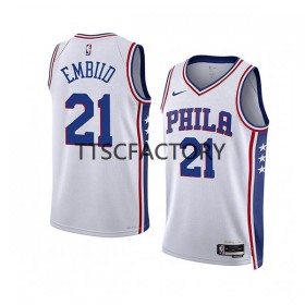 Dres Philadelphia 76ers Joel Embiid 21 Nike 2022-23 Association Edition Bijela Swingman - Muške